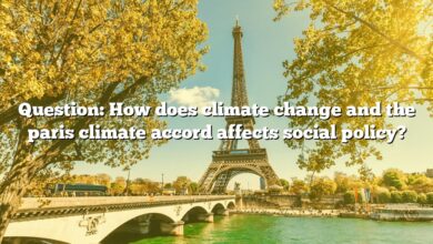 Question: How does climate change and the paris climate accord affects social policy?