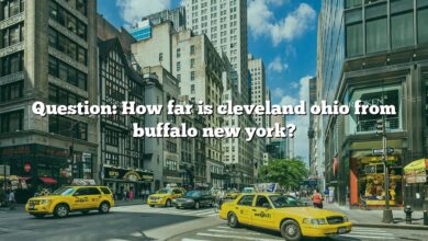 Question: How far is cleveland ohio from buffalo new york?