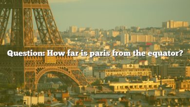 Question: How far is paris from the equator?