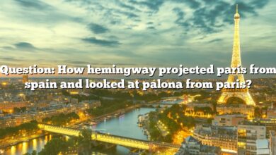 Question: How hemingway projected paris from spain and looked at palona from paris?
