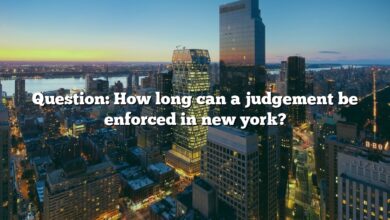 Question: How long can a judgement be enforced in new york?