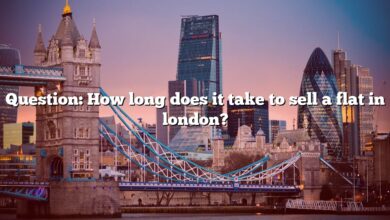 Question: How long does it take to sell a flat in london?