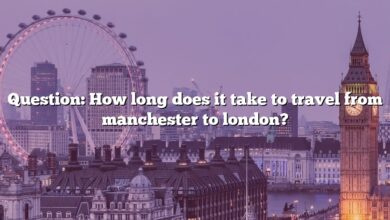 Question: How long does it take to travel from manchester to london?
