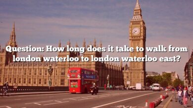 Question: How long does it take to walk from london waterloo to london waterloo east?