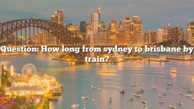 Question: How long from sydney to brisbane by train?