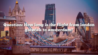 Question: How long is the flight from london gatwick to amsterdam?