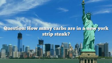 Question: How many carbs are in a new york strip steak?