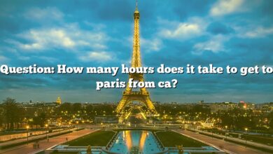 Question: How many hours does it take to get to paris from ca?