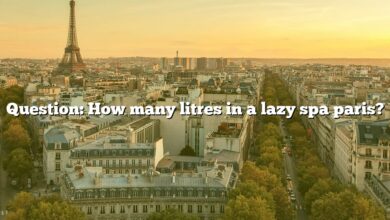 Question: How many litres in a lazy spa paris?