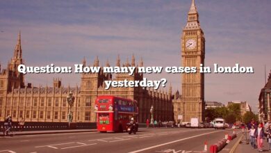Question: How many new cases in london yesterday?