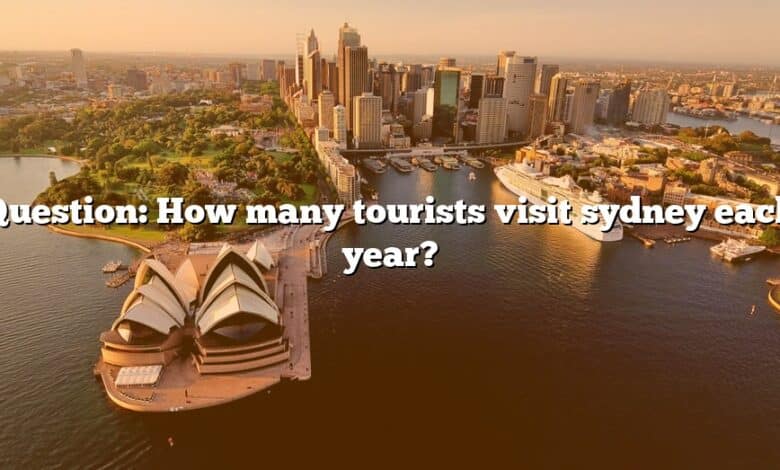 Question: How many tourists visit sydney each year?