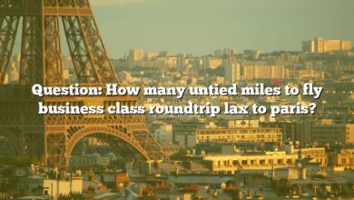 Question: How many untied miles to fly business class roundtrip lax to paris?