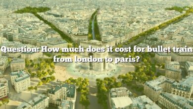 Question: How much does it cost for bullet train from london to paris?