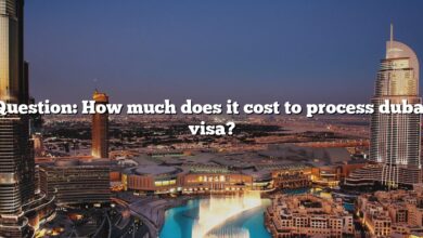 Question: How much does it cost to process dubai visa?