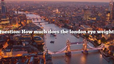 Question: How much does the london eye weight?