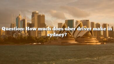 Question: How much does uber driver make in sydney?