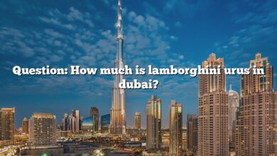Question: How much is lamborghini urus in dubai?