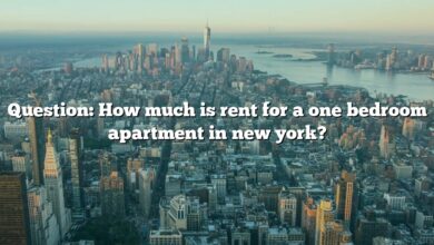 Question: How much is rent for a one bedroom apartment in new york?