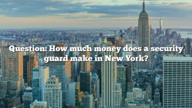Question: How much money does a security guard make in New York?