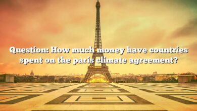 Question: How much money have countries spent on the paris climate agreement?