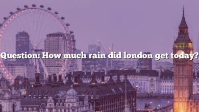 Question: How much rain did london get today?