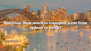 Question: How much to transport a car from sydney to perth?