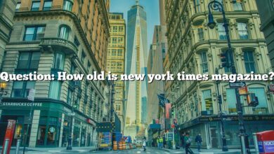 Question: How old is new york times magazine?
