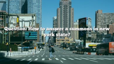 Question: How to answer a summons in new york state?