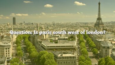 Question: Is paris south west of london?