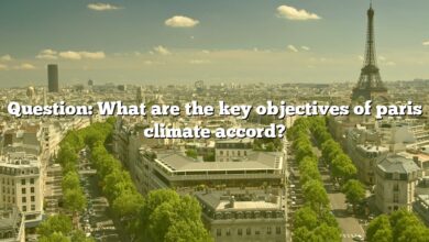 Question: What are the key objectives of paris climate accord?
