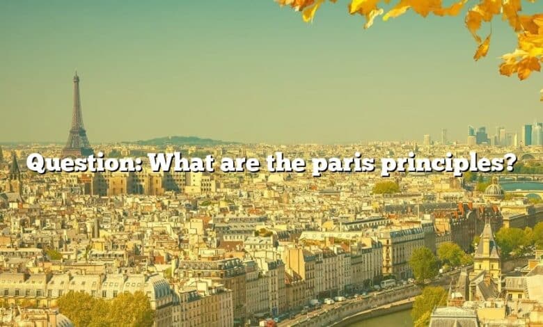 Question: What are the paris principles?