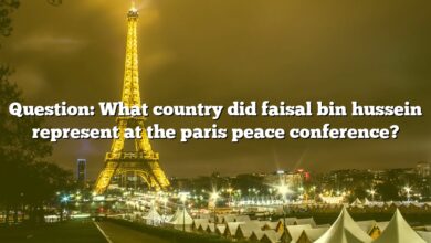 Question: What country did faisal bin hussein represent at the paris peace conference?