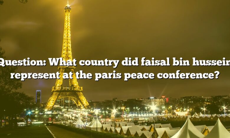 Question: What country did faisal bin hussein represent at the paris peace conference?