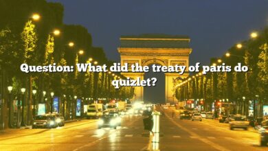 Question: What did the treaty of paris do quizlet?
