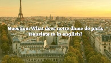 Question: What does notre dame de paris translate to in english?