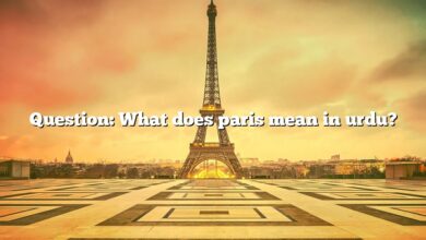 Question: What does paris mean in urdu?