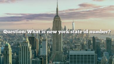 Question: What is new york state id number?