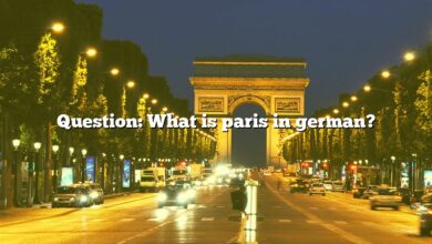 Question: What is paris in german?