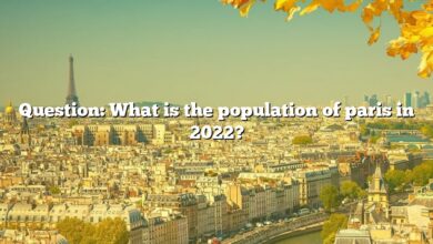 Question: What is the population of paris in 2022?
