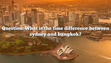 Question: What is the time difference between sydney and bangkok?