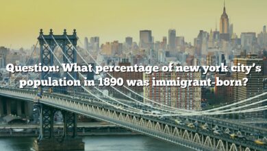 Question: What percentage of new york city’s population in 1890 was immigrant-born?