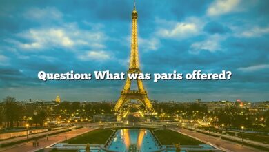 Question: What was paris offered?