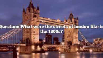 Question: What were the streets of london like in the 1800s?