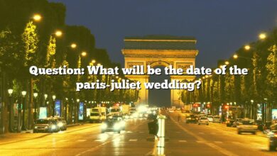 Question: What will be the date of the paris-juliet wedding?