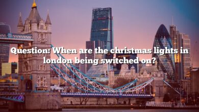 Question: When are the christmas lights in london being switched on?