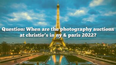 Question: When are the photography auctions at christie’s in ny & paris 2022?