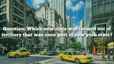 Question: Which new state was formed out of territory that was once part of new york state?