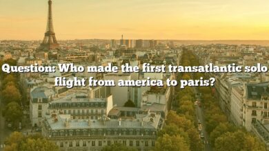 Question: Who made the first transatlantic solo flight from america to paris?
