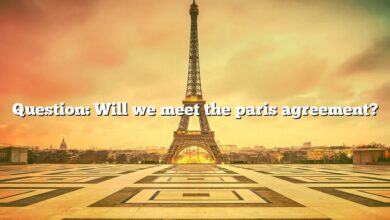 Question: Will we meet the paris agreement?