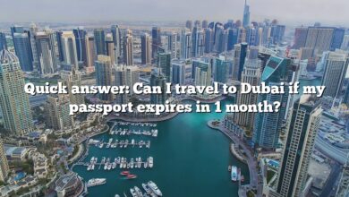 Quick answer: Can I travel to Dubai if my passport expires in 1 month?